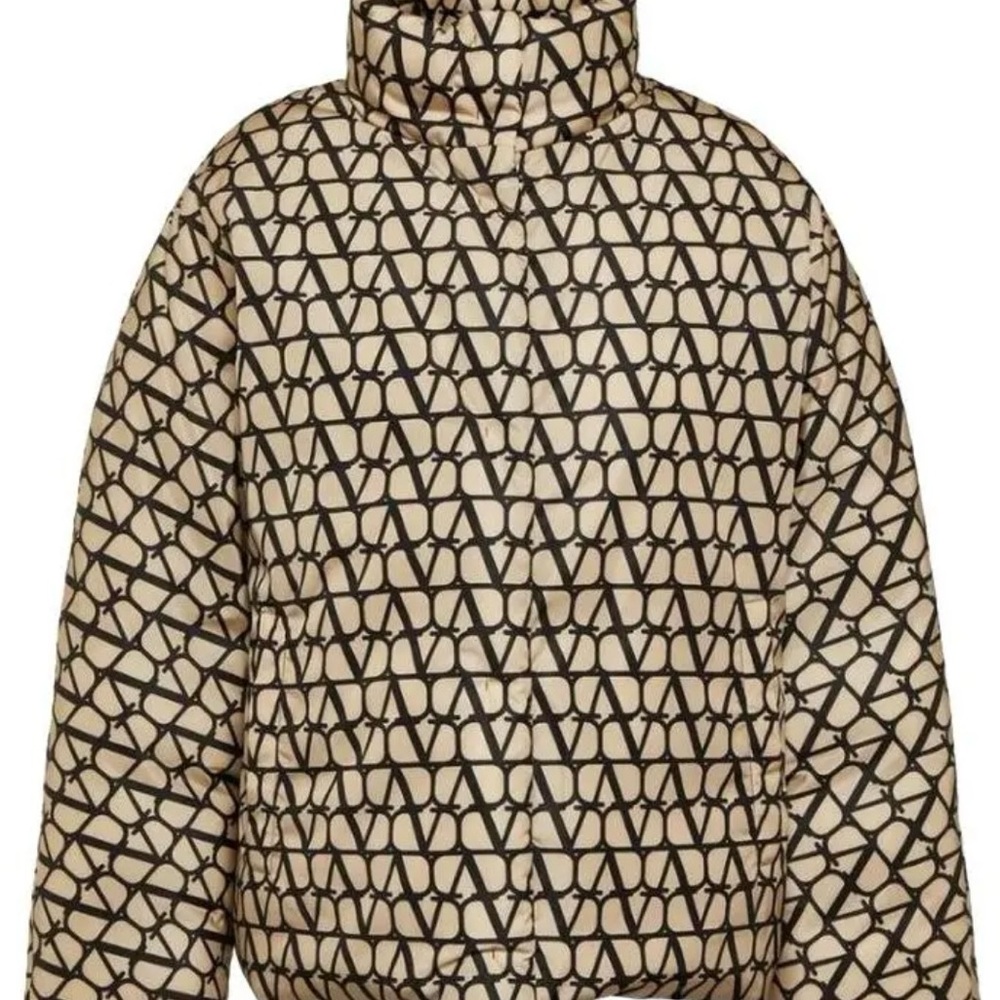 Valentino Beige and Black Monogram Jacket